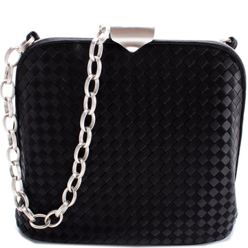 Woven Satin Frame Bag