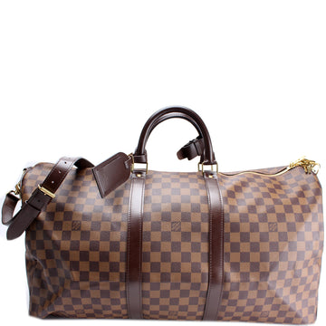 Keepall 55 Bandouliere Damier Ebene