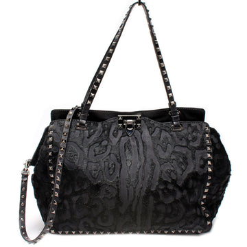 Rockstud Ponyhair Tote Medium