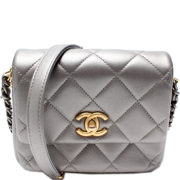 Mini Side Note Metallic Lambskin