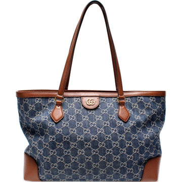 631685 Ophidia GG Denim Tote
