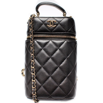 Classic Vanity Case Phone Holder Quilted Lambskin 32M