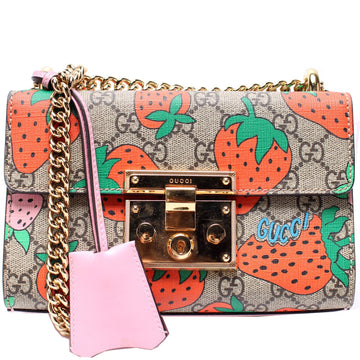 409487 Padlock GG Supreme Strawberry Small