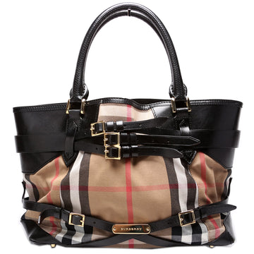 House Check Medium Bridle Leather Tote