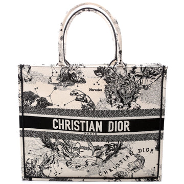 Book Tote Large Toile De Jouy Embossed Zodiac