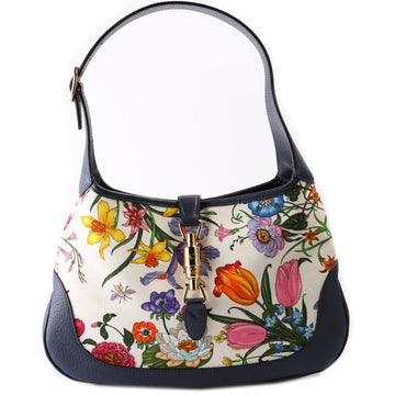 550152 Jackie Medium Flora Canvas Hobo