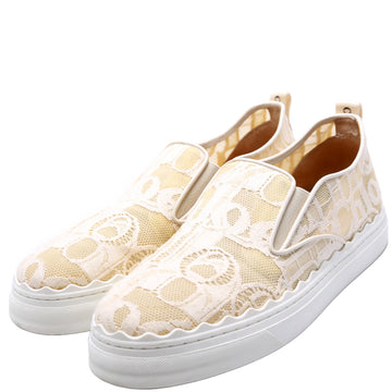Lauren Lace Slip On Sneakers Size 40