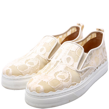 Lauren Lace Slip On Sneakers Size 38
