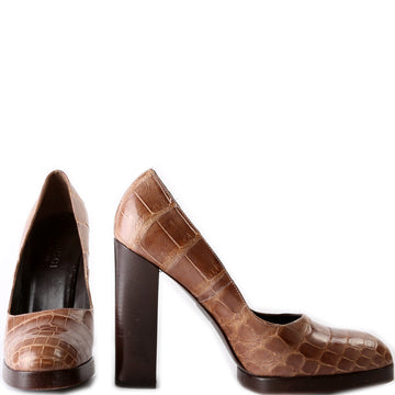 Gucci Platform Blockheel Pumps Size