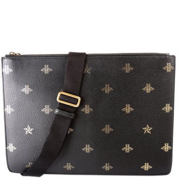 Gucci  Bee Star Leather Messenger Bag