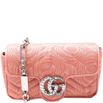 Gucci Marmont Rhinestone Moire Mini Belt Bag