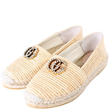 Gucci CS Raffia Espadrilles Size .