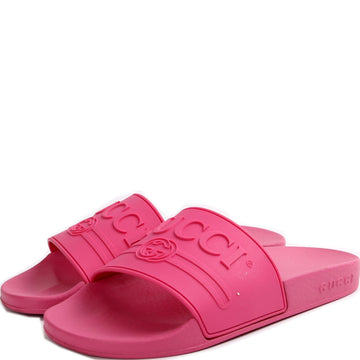 Gucci Pursuit Logo Rubber Slides Size