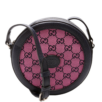 Gucci  CS Multicolor Canvas Interlocking G Round Bag Pink