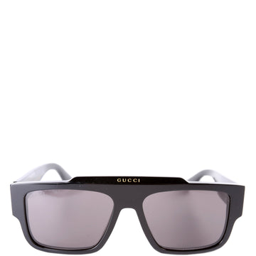 Gucci CSS Logo Rectangle Acetate Sunglasses Black