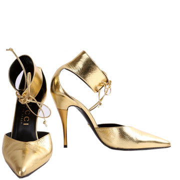 Gucci Priscilla MM Metallic Pumps Size
