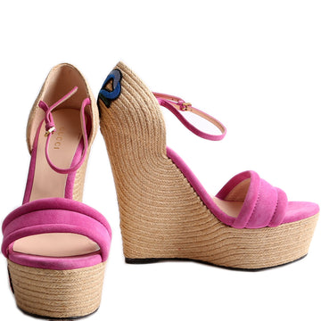 Gucci Ophelia Espadrille Wedge Sandals Size