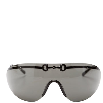 Gucci CSS Horsebit Shield Sunglasses Black
