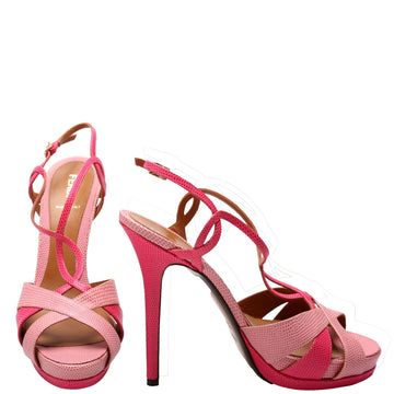 Twisted T-Strap Sandal Heels Size 39 Pink