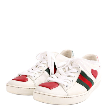 Gucci Ace Web Heart Sneakers Size