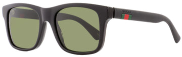 Gucci Unisex  Sunglasses EC0008S 001 Shiny Black/Black Rubber Effect 53mm