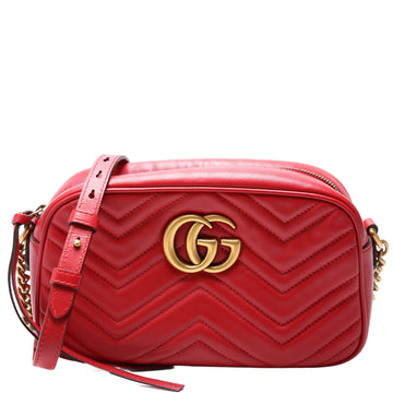 Gucci  Marmont Small Leather Camera Red