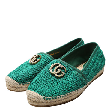 Gucci Pearly CS Marmont Cotton Crotchet Espadrille Size