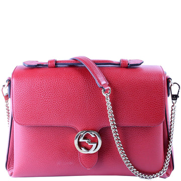 Gucci  Large Interlocking CS Shoulder Bag Red
