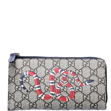 Gucci  CS Supreme Kingsnake L-Zip Wallet Black