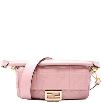 Baguette FF Embossed Nappa Pink