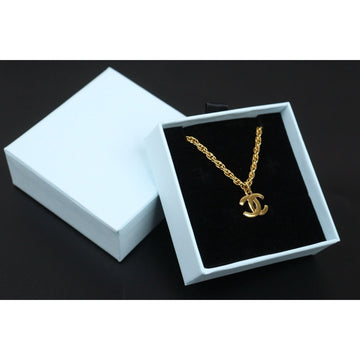 Very Good ( Rank A)?CHANEL COCO Mark 24K Gold Plated Necklace?V25061907