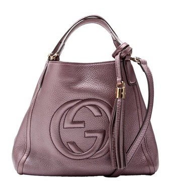 Gucci  Soho Leather Shoulder Bag Purple