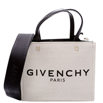 Mini G-Tote Canvas Shopping Tote White