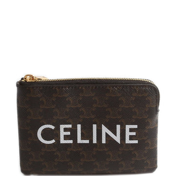 Coin Card Pouch Triomphe Canvas Brown