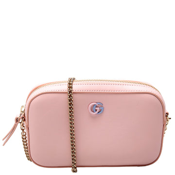 Gucci  CS Marmont Leather Super Mini Shoulder Bag Pink