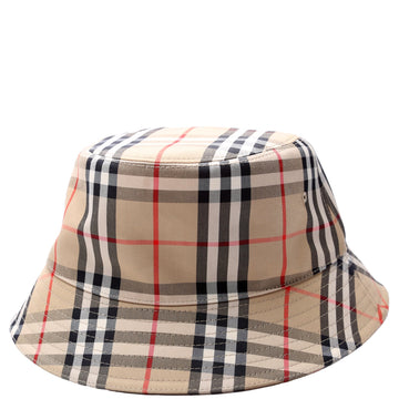 Vintage Check Bucket Hat Size M Brown