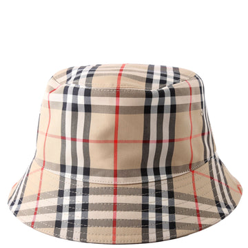 Vintage Check Bucket Hat Size XL Beige