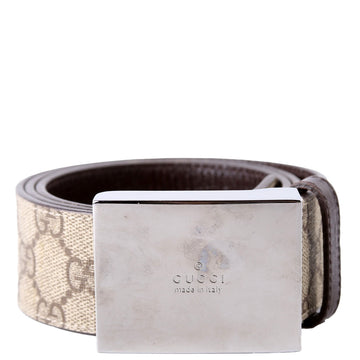Gucci  CS Supreme Square Buckle Belt Size / Brown