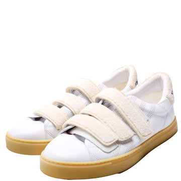 Bert Low Top Velcro Perfect Leather Sneakers Size 40 White