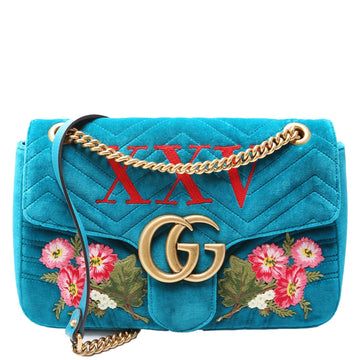 Gucci  th Anniversary XXV Marmont Velvet Shoulder Medium