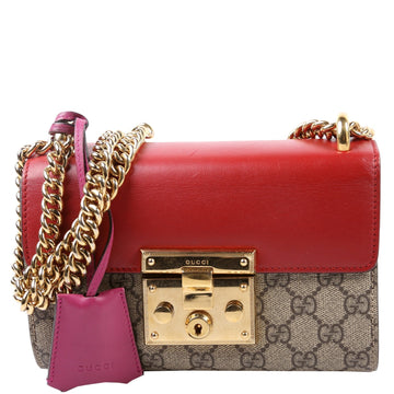 Gucci  Padlock CS Supreme Small Red