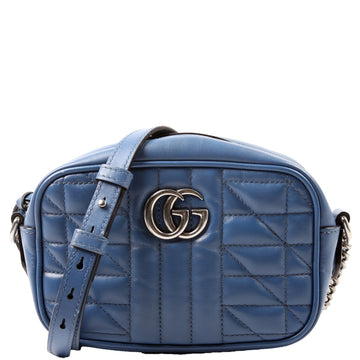 Gucci  Marmont Aria Mini Camera Bag Blue