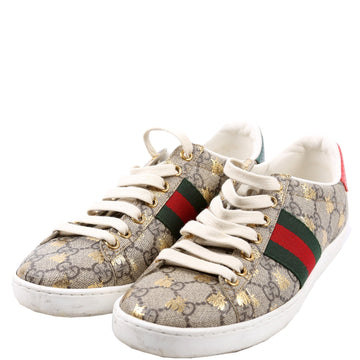 Gucci Ace Web CS Supreme Bee Sneakers Size  Beige/Multicolor