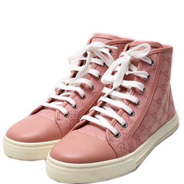 Gucci CS Canvas High Top Sneakers Size . Pink