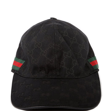Gucci  CS Canvas Web Hat Size Medium Black