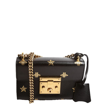 Gucci  Padlock Bee Star Leather Small