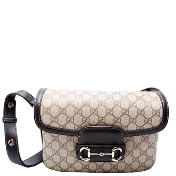 Gucci  CS Supreme  Horsebit Soft Medium Shoulder Bag Black