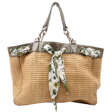 Gucci  Straw Positano Tote Green