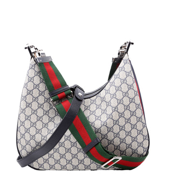 Gucci Attache CS Supreme Shoulder Bag Medium Blue