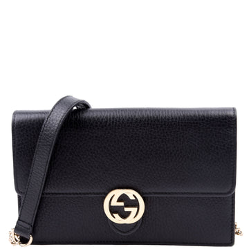Gucci  Interlocking G Chain Wallet Black